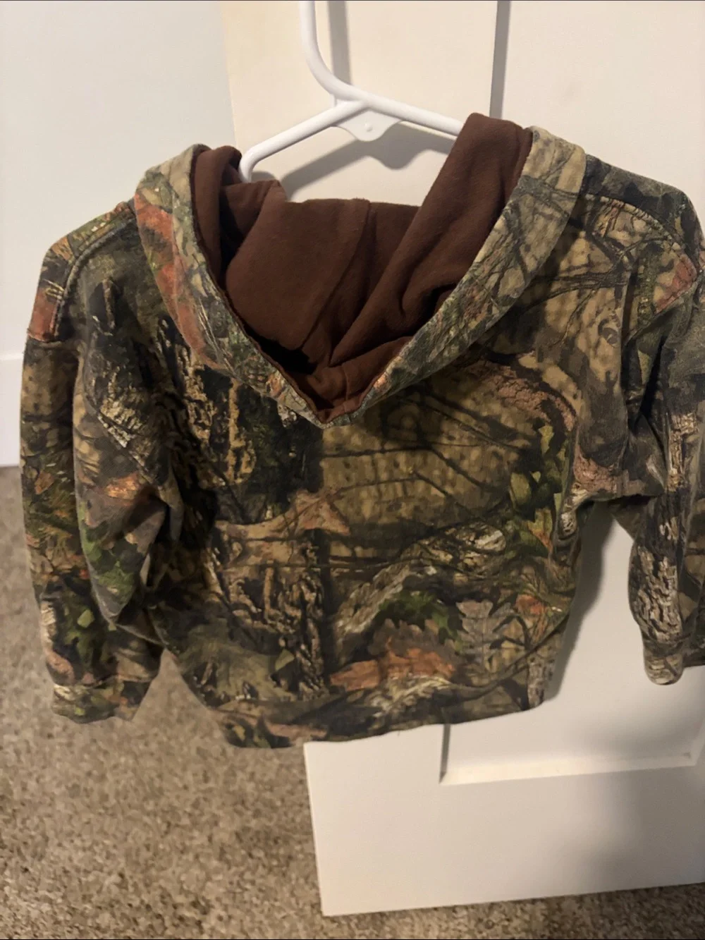 Mossy Oak Kids Camouflage Zip Hoodie - Brown/Green
